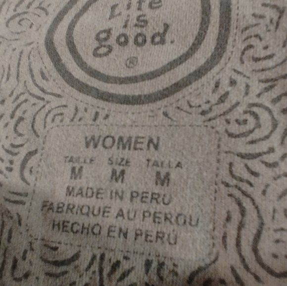 Life is Good Olive " Peace Graphic" Quarter Sleeve M - Picture 3 of 13